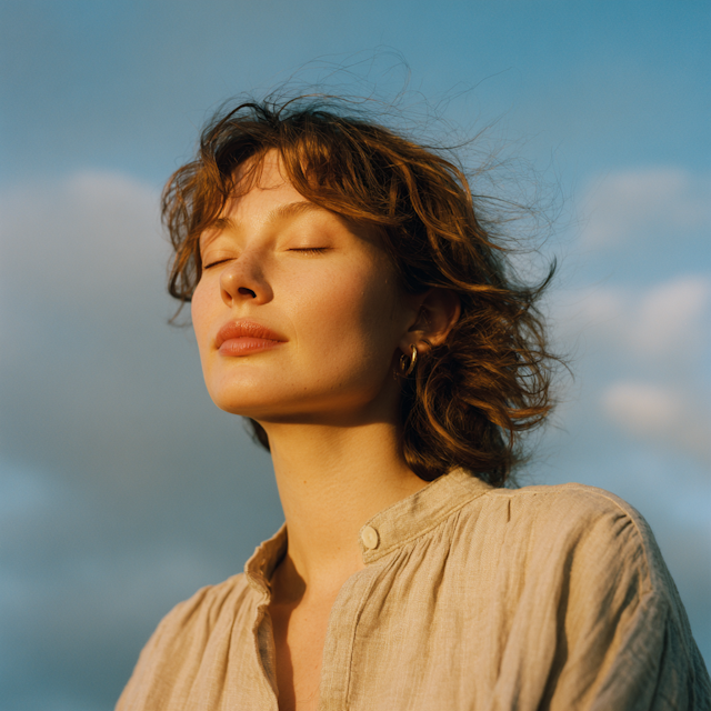 Serene Outdoor Portrait