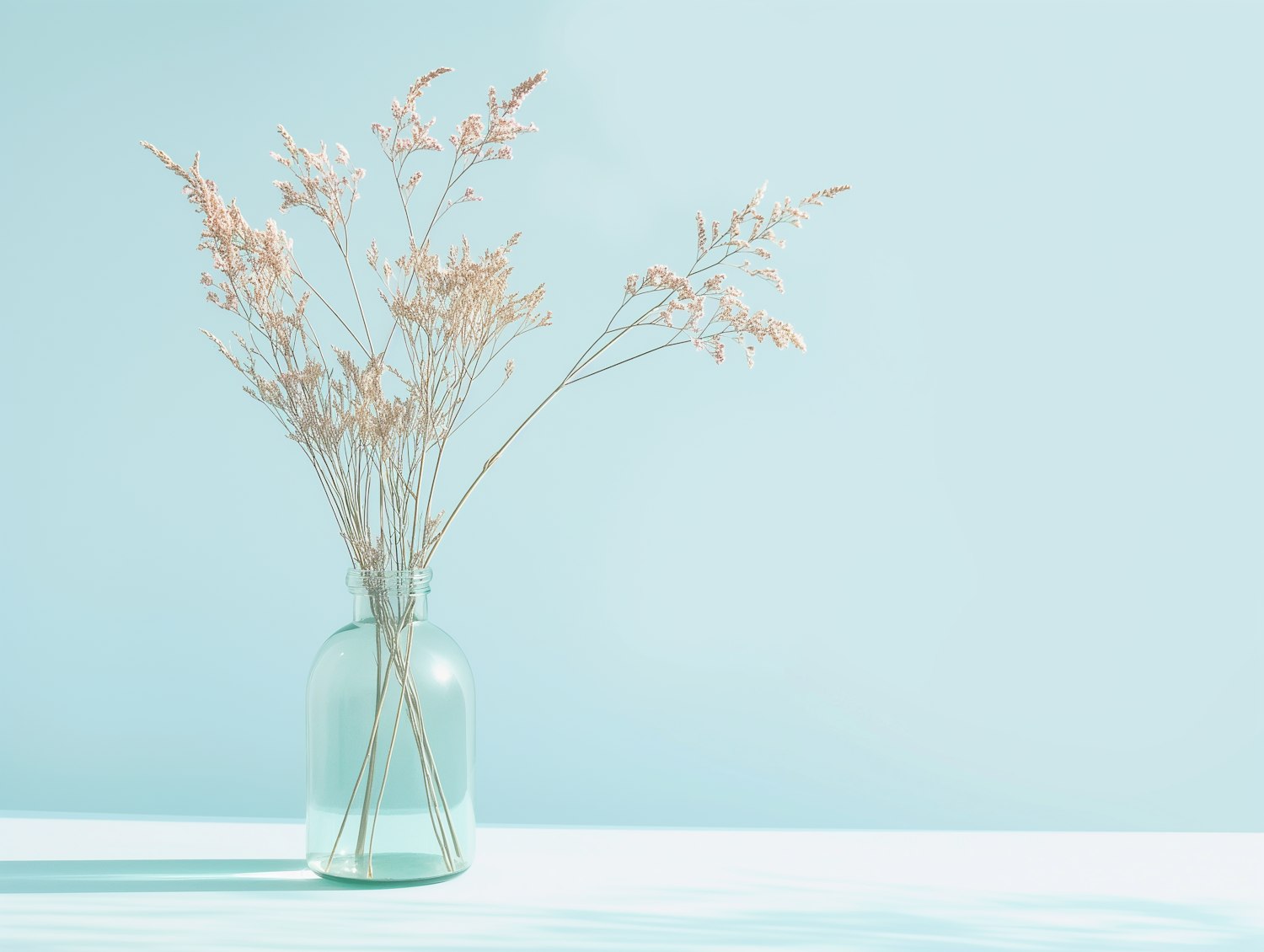 Minimalist Composition with Dried Flowers