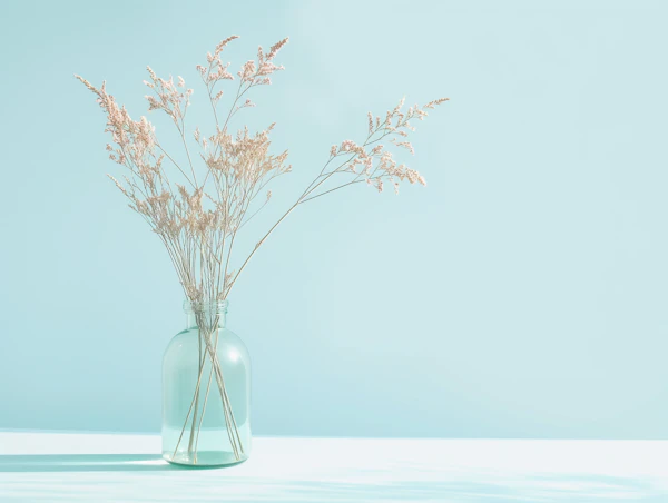 Minimalist Composition with Dried Flowers