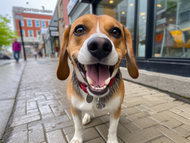 Urban Joy: Exuberant Beagle of the City