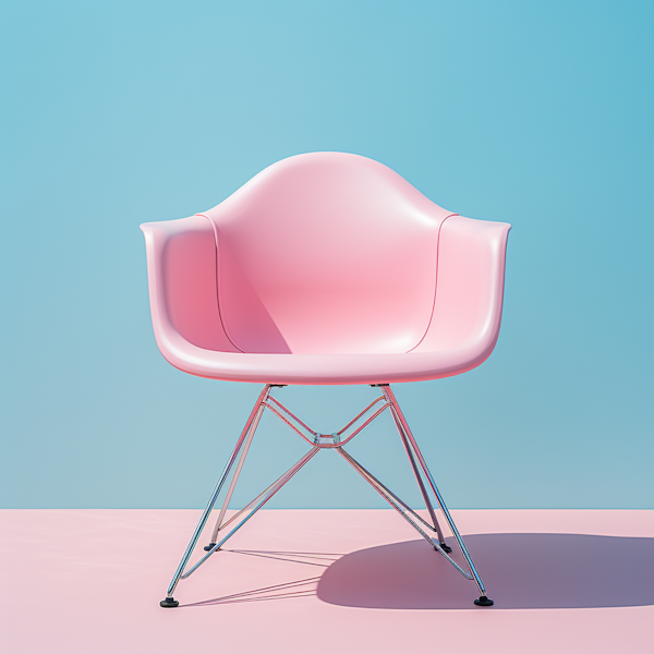 Serenity Shell Armchair in Pastel Pink