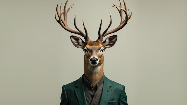 Animal-Human Hybrid in Green Blazer