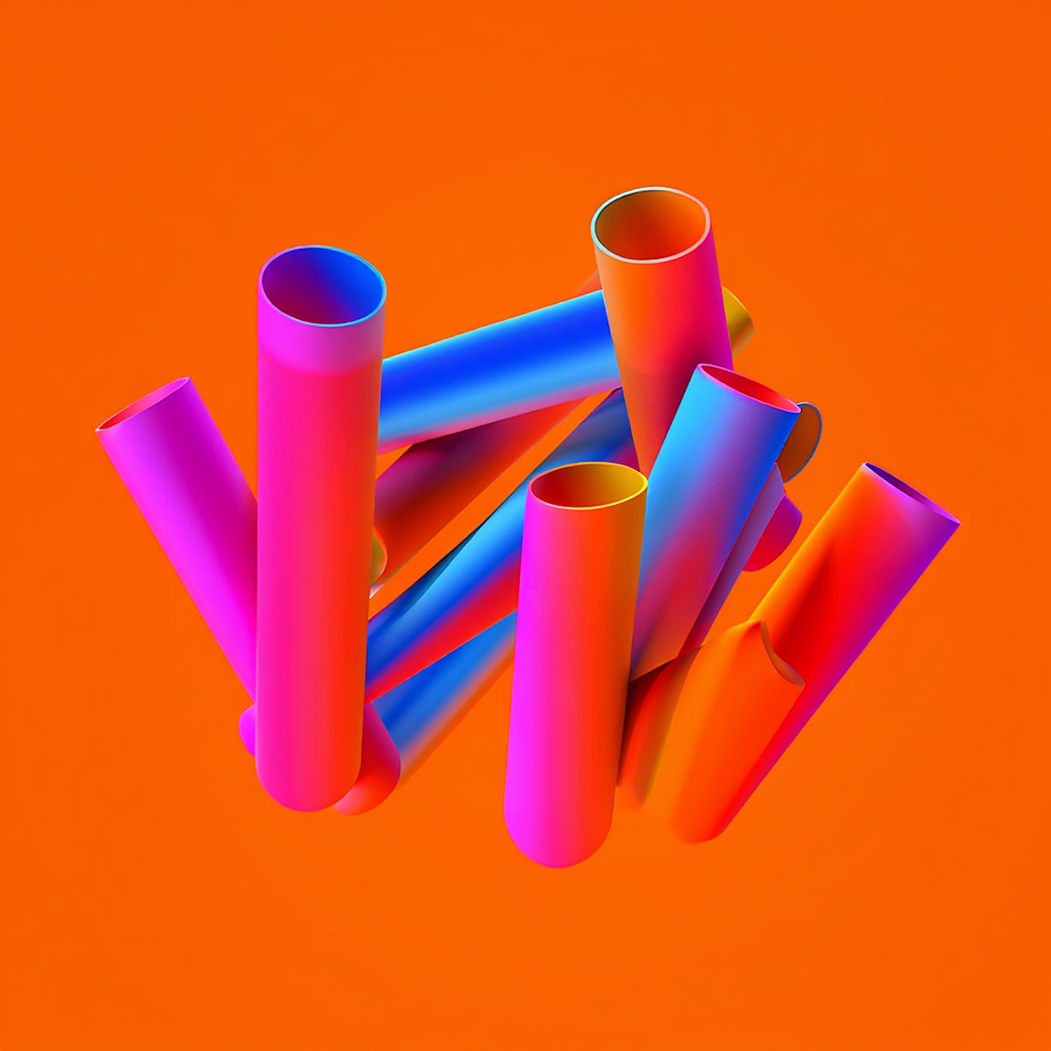 Vivid Gradient Tubes