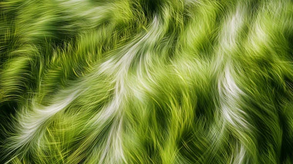 Flowing Green Strands