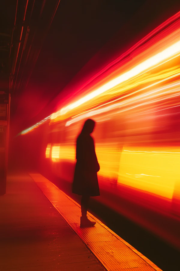 Subway Silhouette Scene