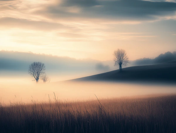 Golden Misty Landscape