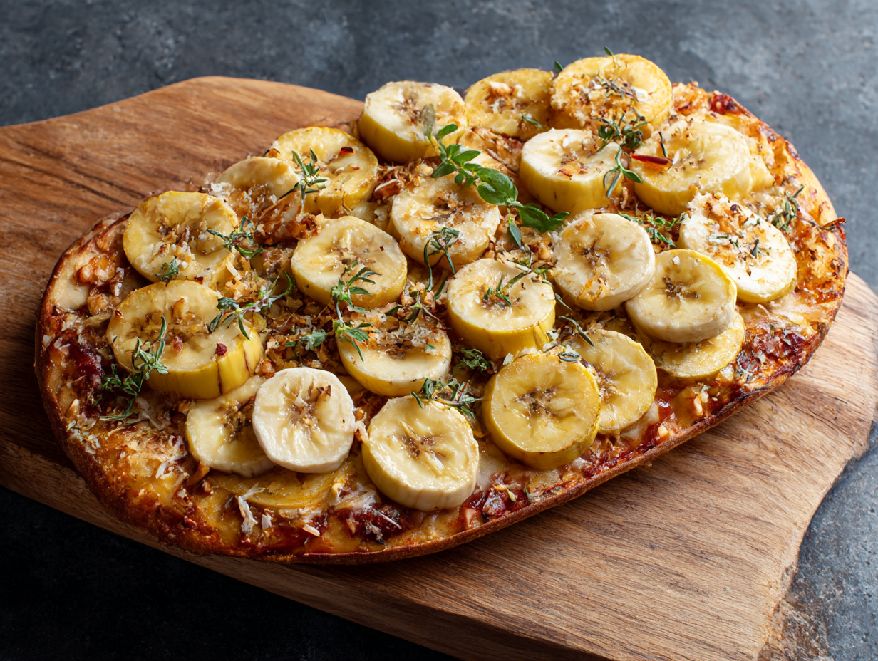 Banana Herb Pizza