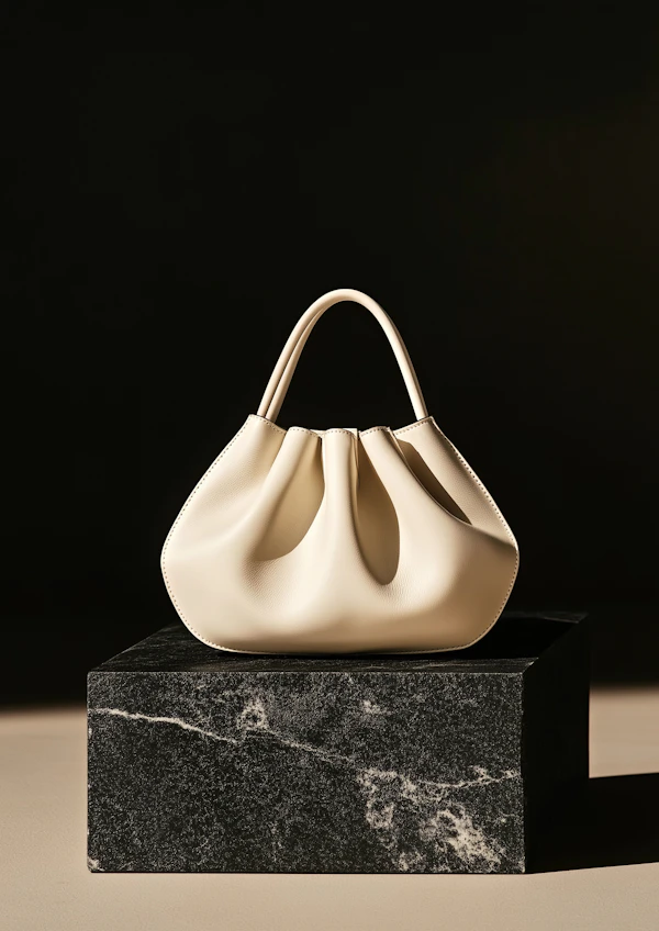 Elegant Cream Handbag Display