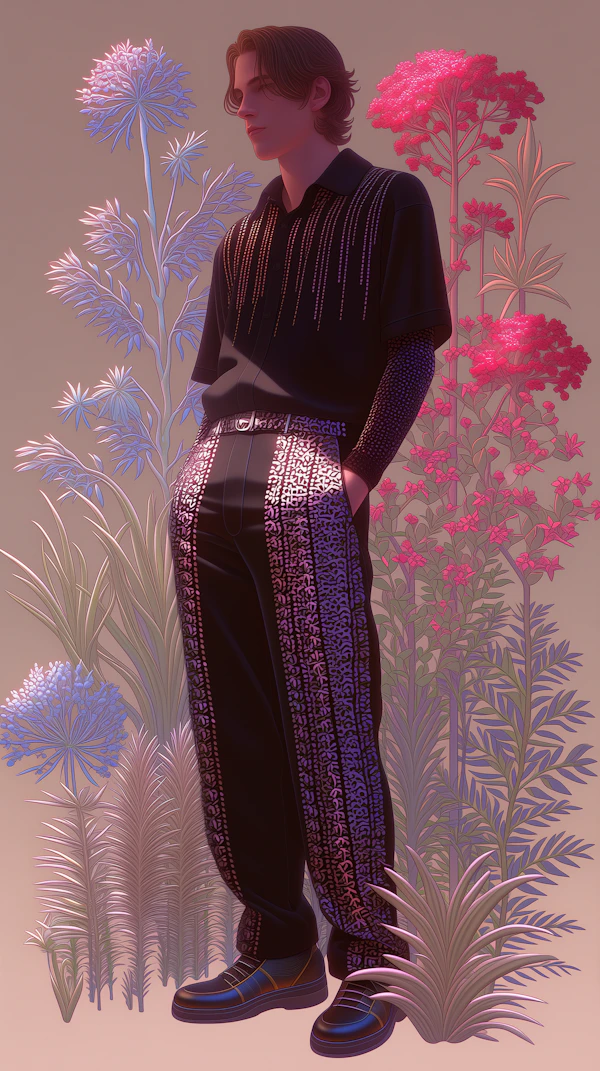 Floral Harmony Portrait