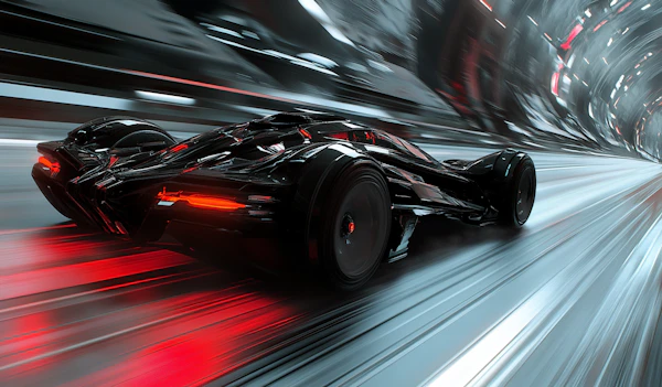 Futuristic High-Speed Car