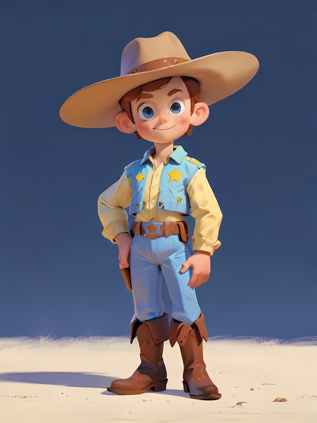 Cartoon Cowboy Boy