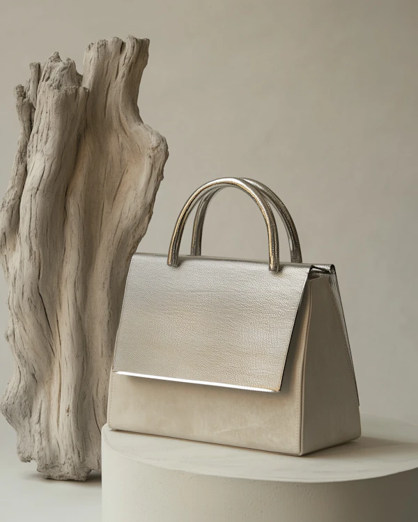 Metallic Handbag Display