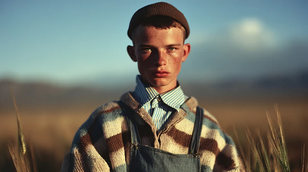 Sunlit Portrait in Field