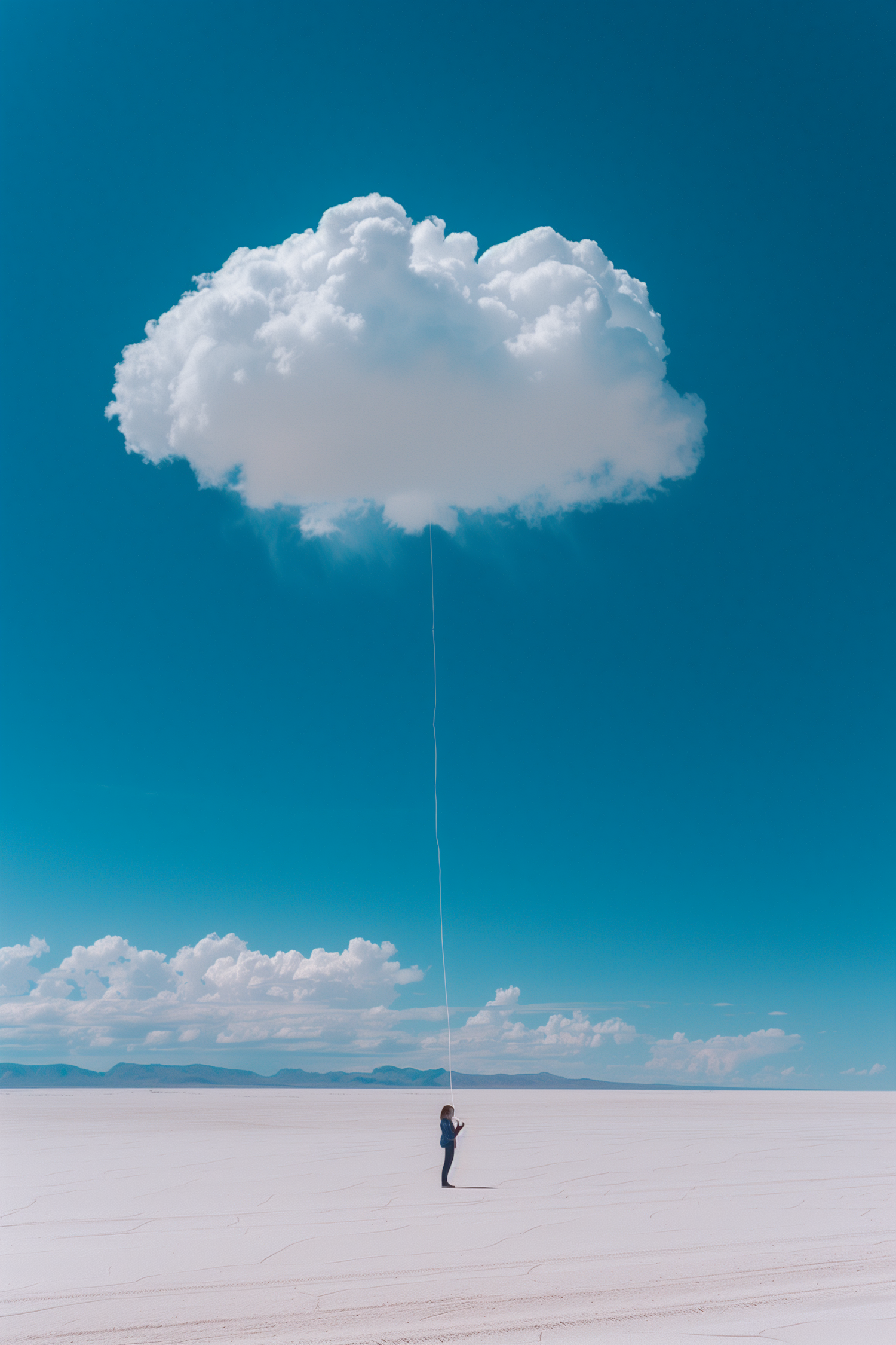 Lone Person with Cloud