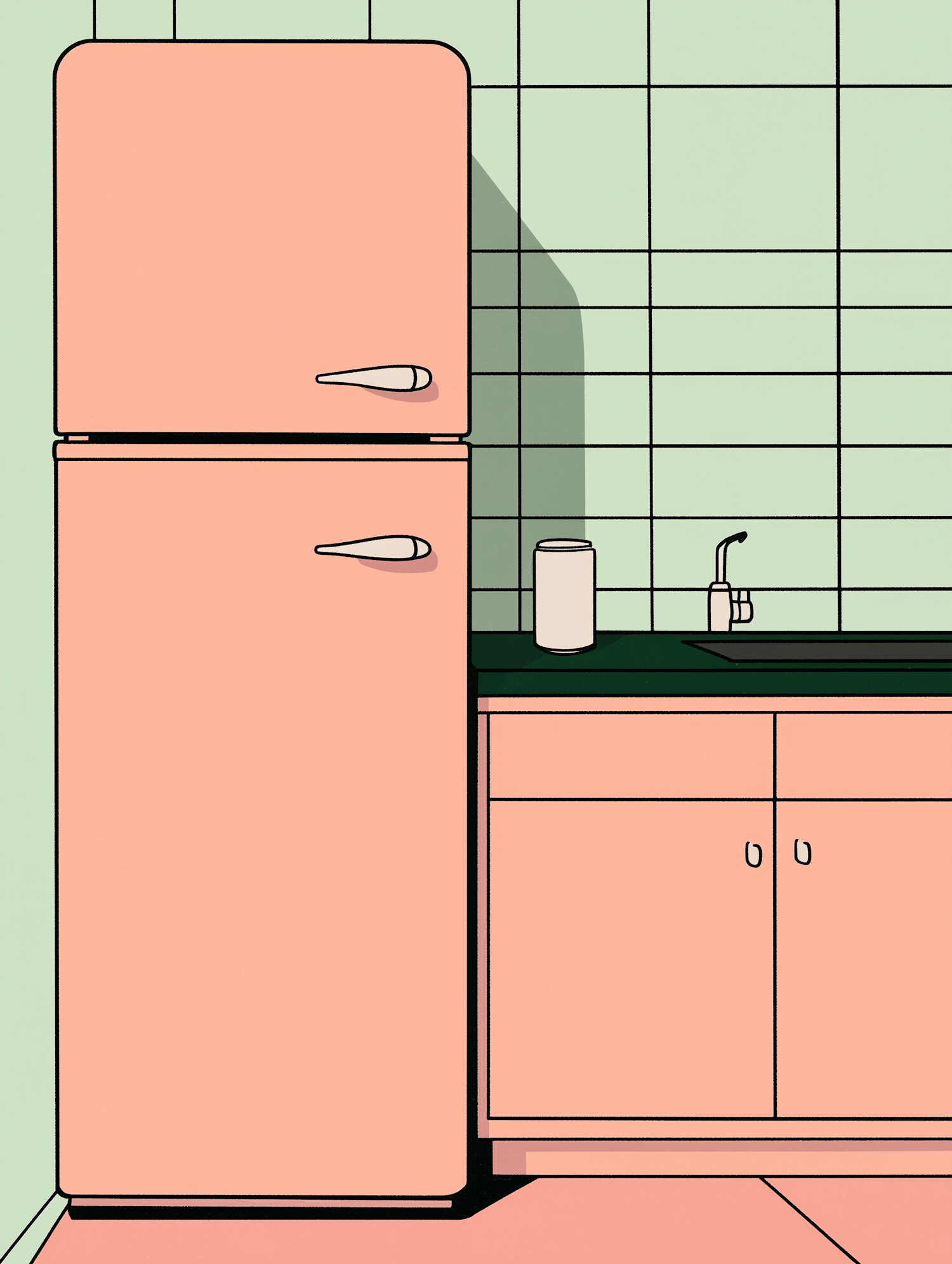 Retro Kitchen Scene