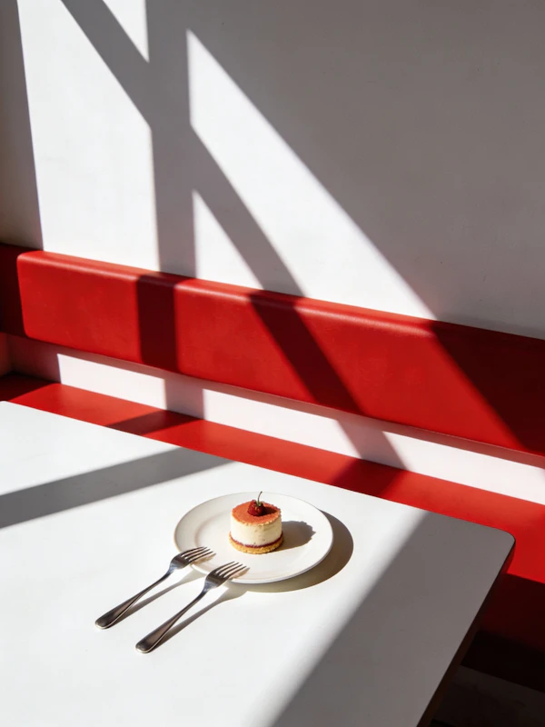 Minimalist Dessert Scene