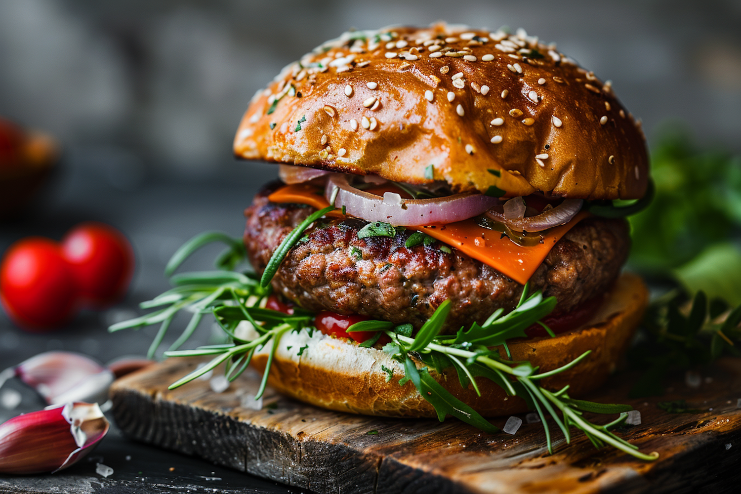 Gourmet Burger Close-up