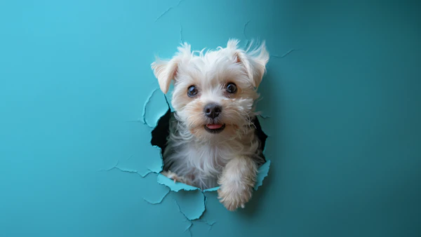 Playful Peekaboo Pup