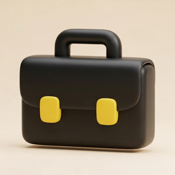 Modern Black Briefcase