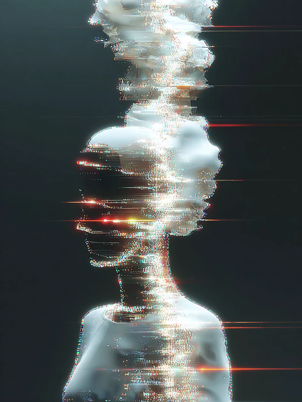 Glitch Humanoid Art
