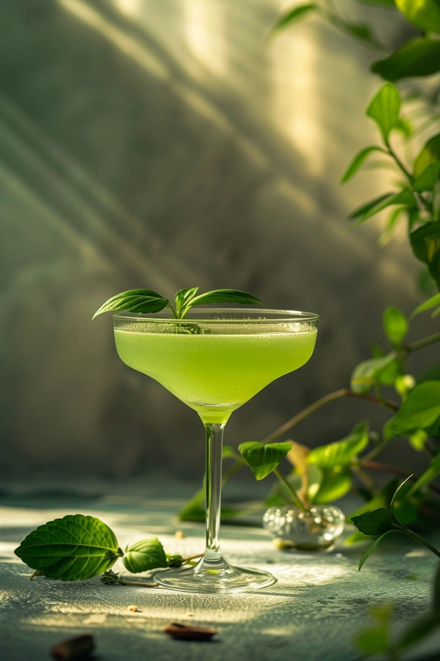 Vibrant Green Cocktail