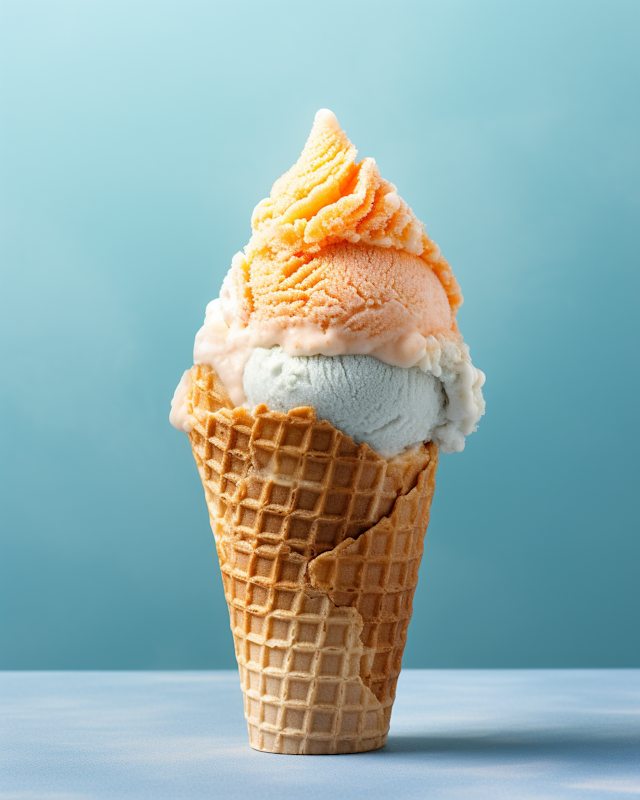 Trio of Summer Flavors Waffle Cone