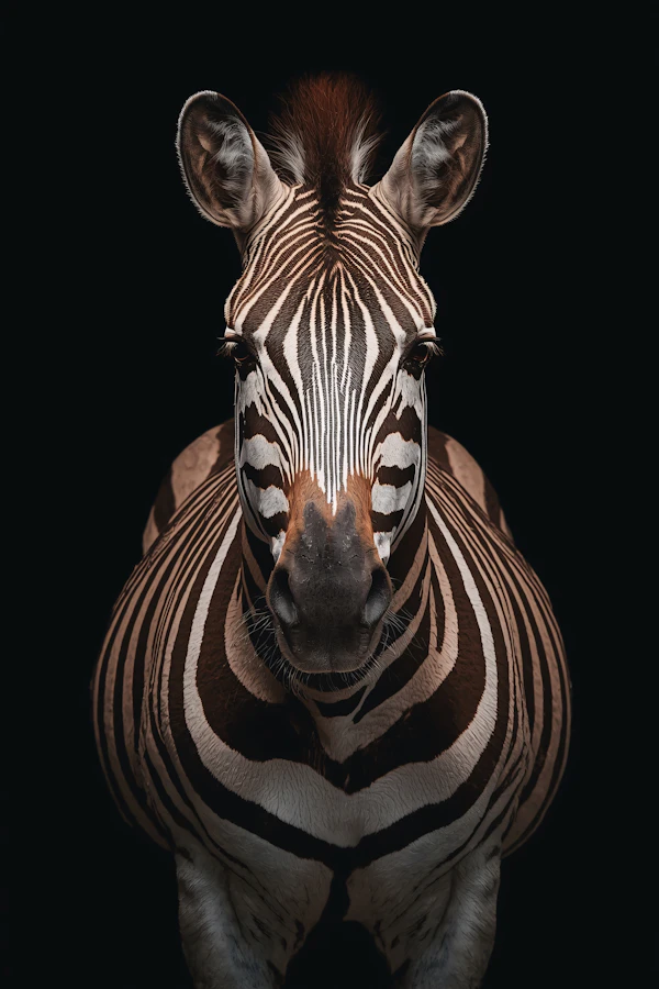 Zebra Close-Up Portrait