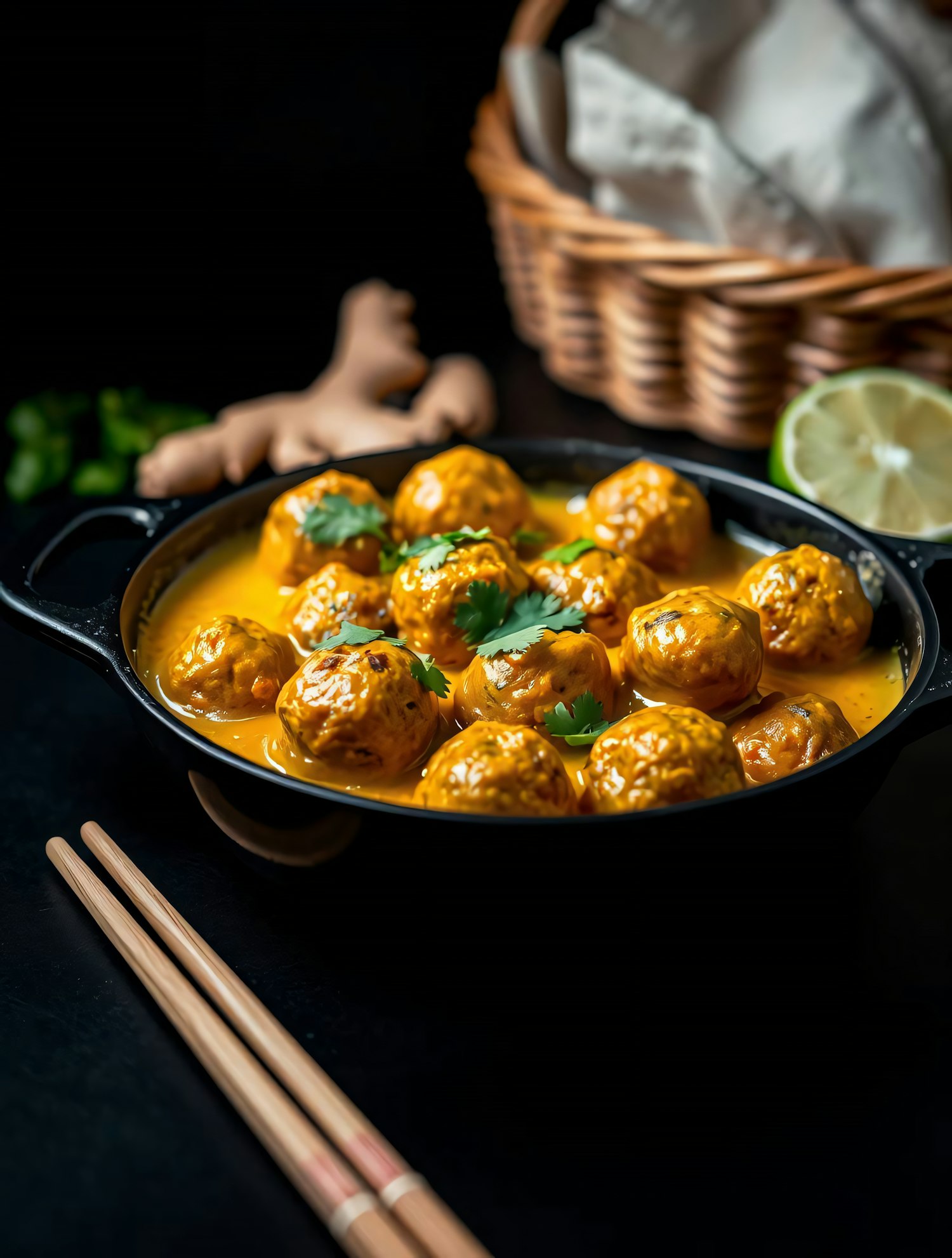 Golden Meatballs in Creamy Sauce