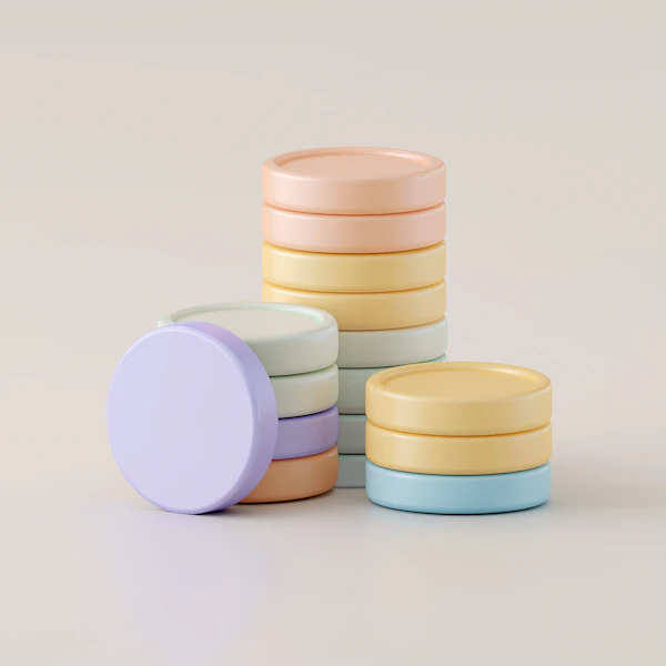 Pastel Cylindrical Art