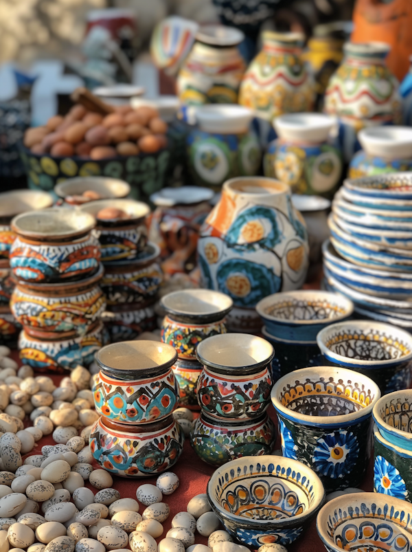 Traditional Ceramic Pottery Display