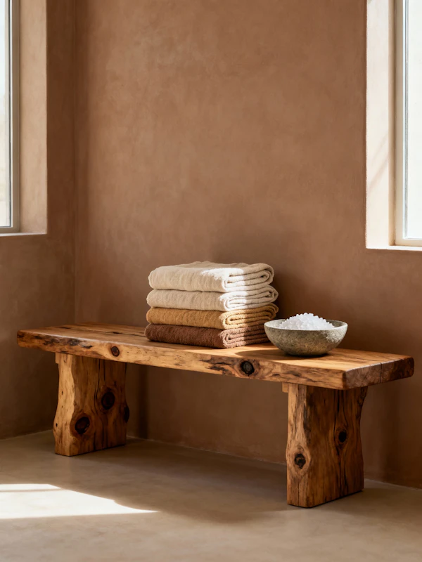 Rustic Bench Scene