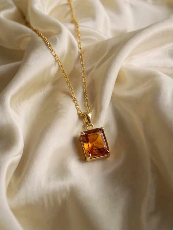 Amber Gemstone Necklace