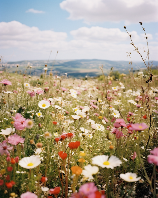 Sunlit Wildflower Serenity