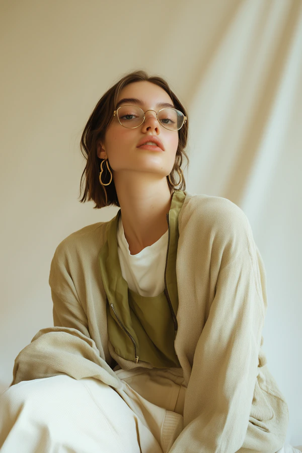 Portrait of a Young Woman with Modern Elegance