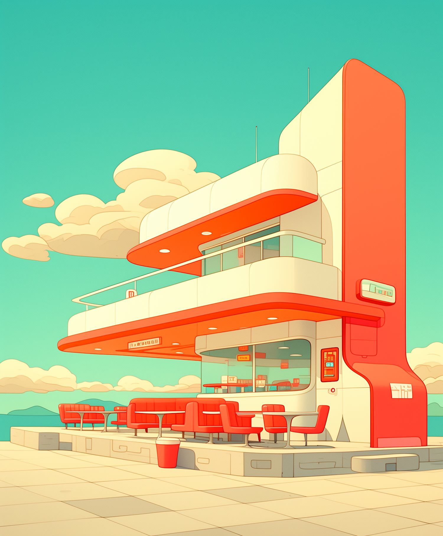 Retro-Futuristic Diner