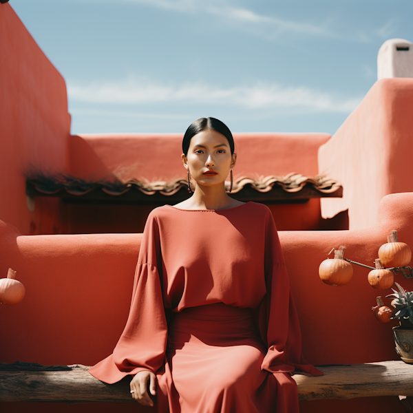 Terracotta Elegance Against a Southwestern Sky