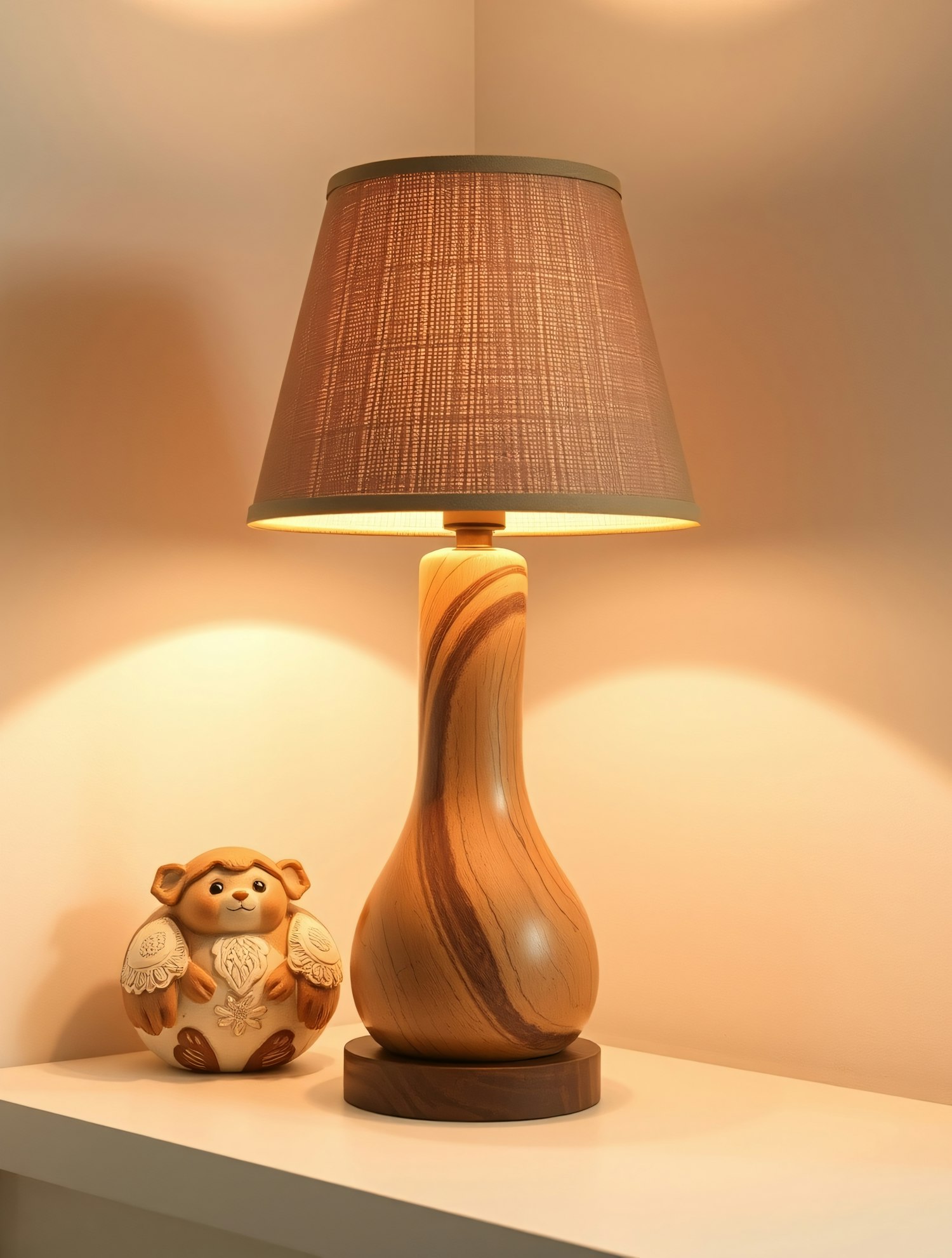 Cozy Lamp and Ceramic Figure