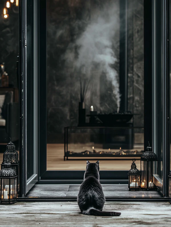 Serene Cat on Deck