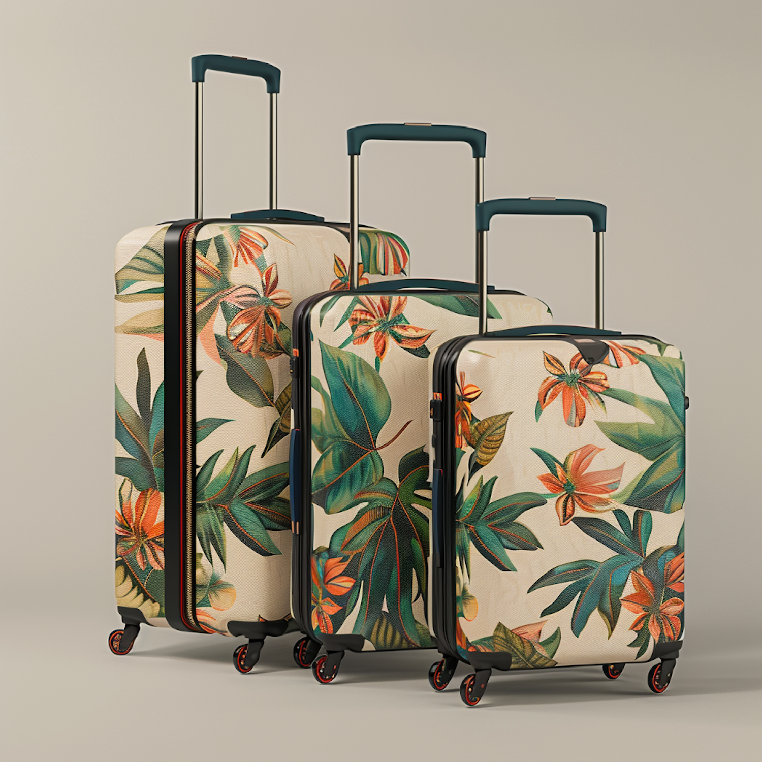 Tropical Floral Suitcases