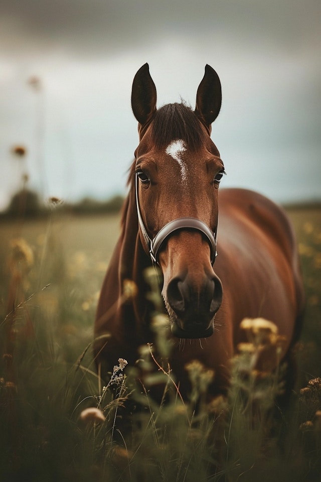 Majestic Brown Horse Portrait