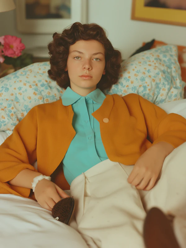 Woman Reclining on Bed