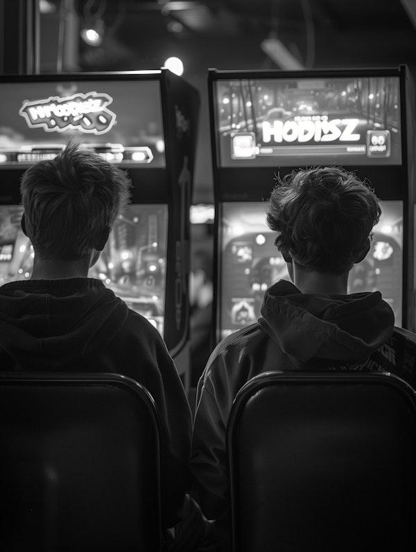 Teenagers at the Arcade