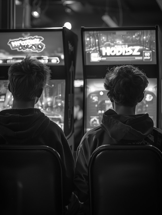 Teenagers at the Arcade