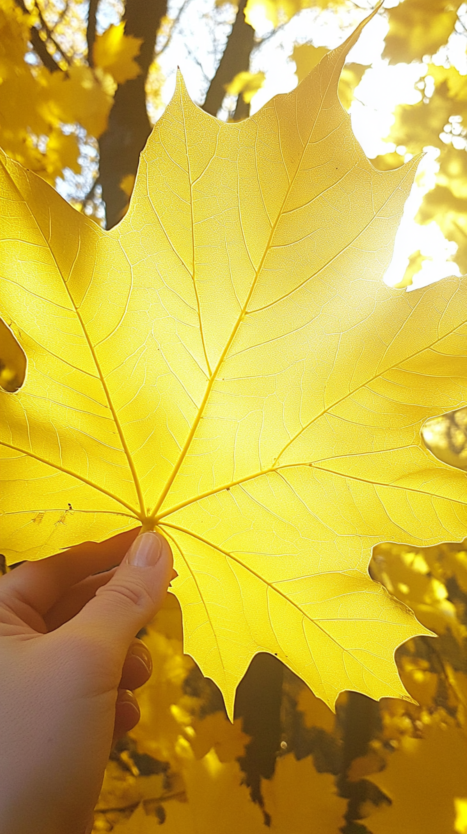 Sunlit Yellow Leaf