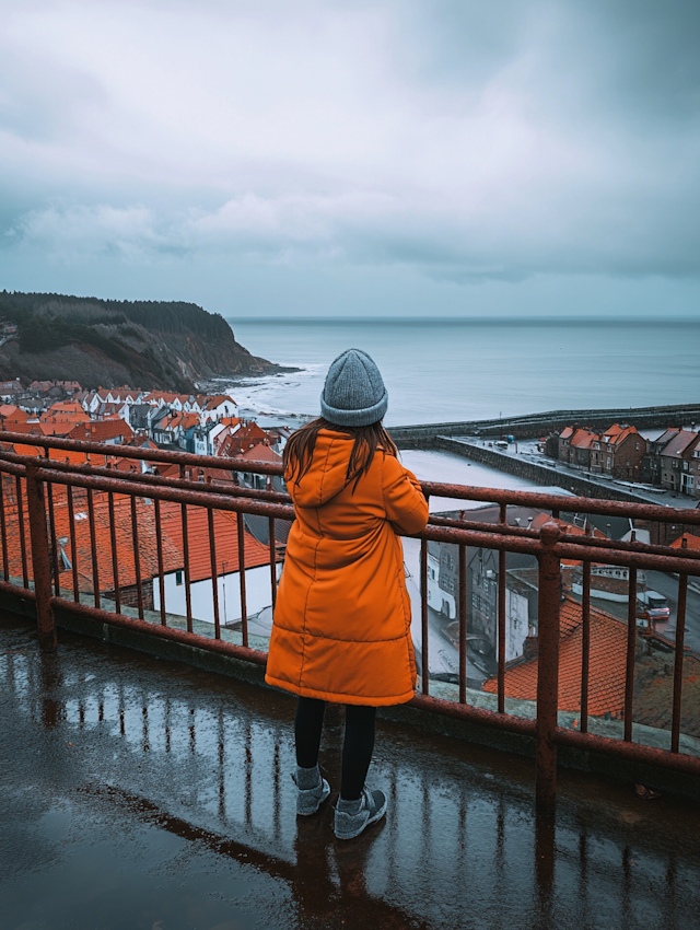 Contemplative Coastal View