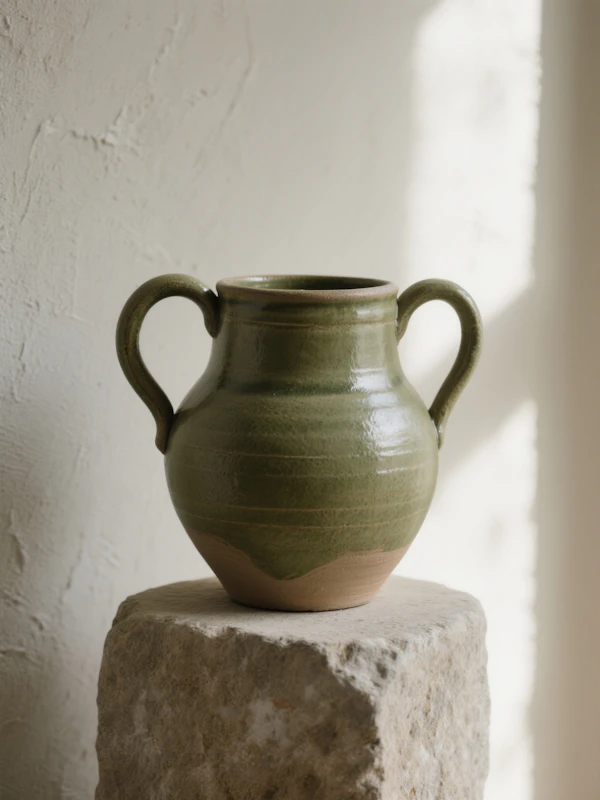 Green Ceramic Vase
