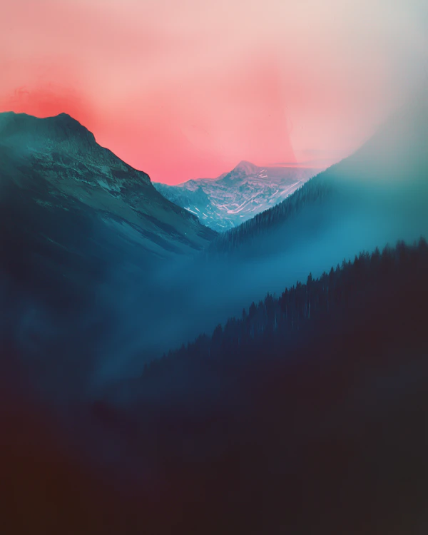 Surreal Mountain Landscape
