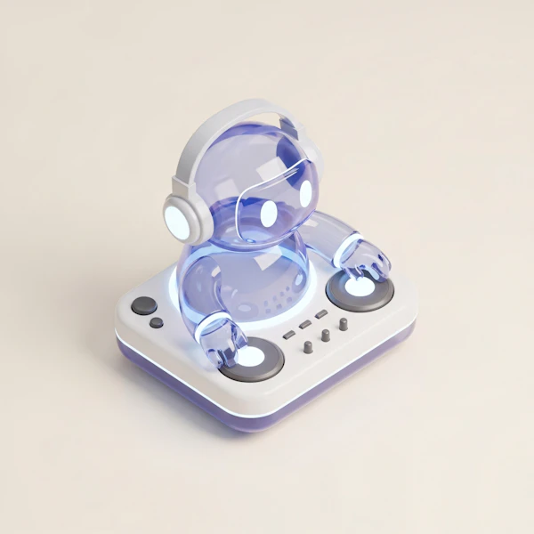 Futuristic DJ Robot