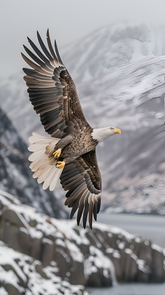 Majestic Bald Eagle in Flight