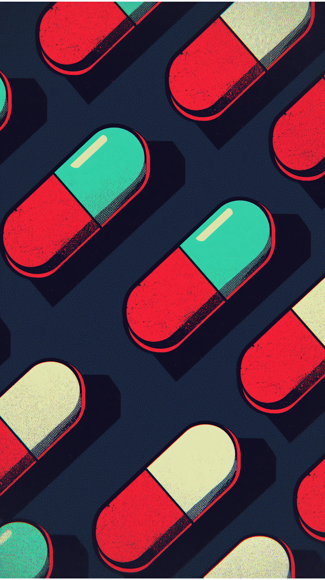 Artistic Capsule Pills Pattern